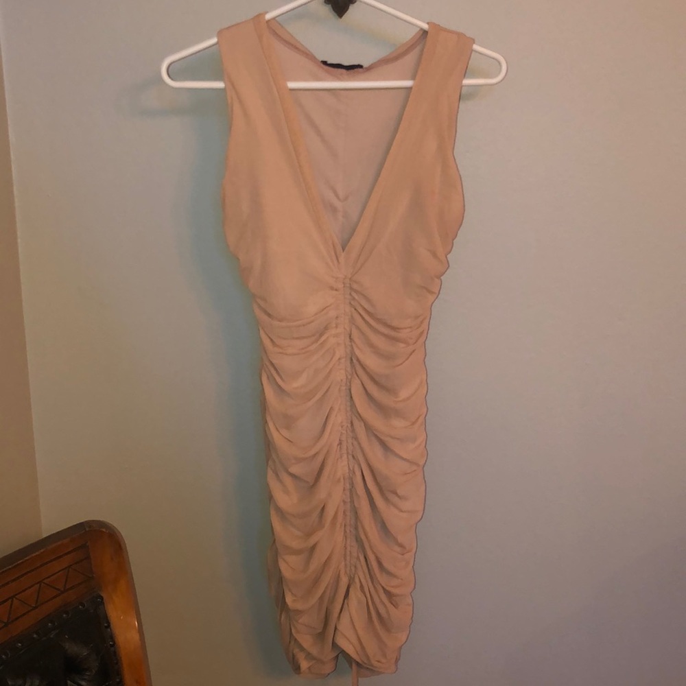 Pink Ruched Dress
